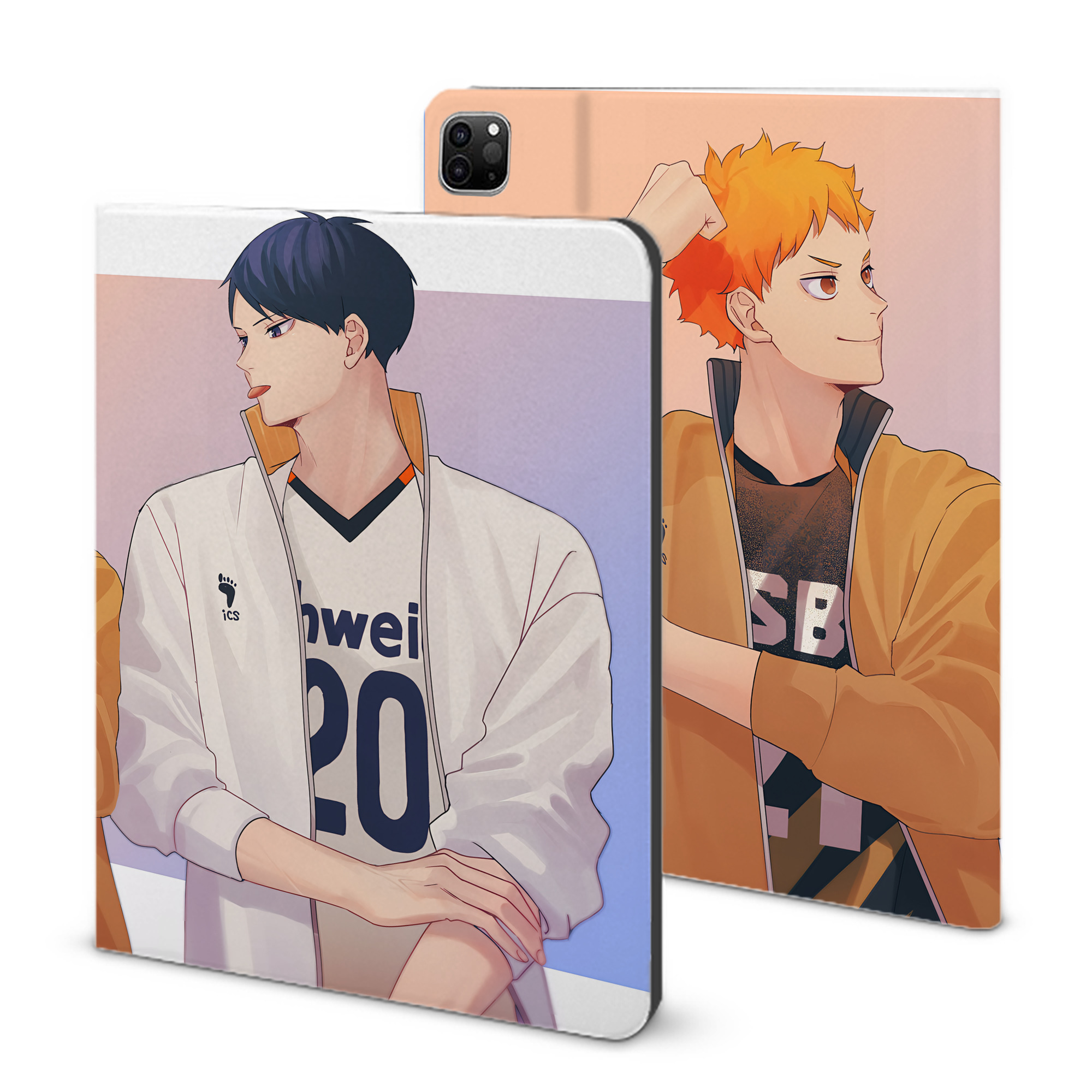 （画像用） ハイキュー!! Haikyu!! IPad ケース ブック型 PUレザー TPU 耐衝撃 軽量 薄型 ペン収納なし 全面保護 IPad 各モデル対応